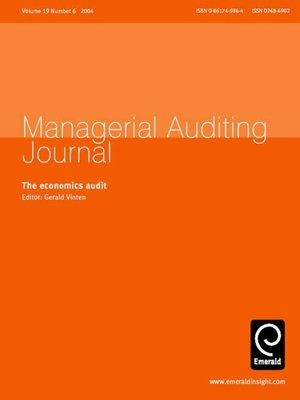 cover image of Managerial Auditing Journal, Volume 19, Issue 6